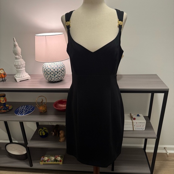 Georgiou Dresses & Skirts - Vintage Georgiou Studio Black Rhinestone Strap Cocktail Dress – Size 10